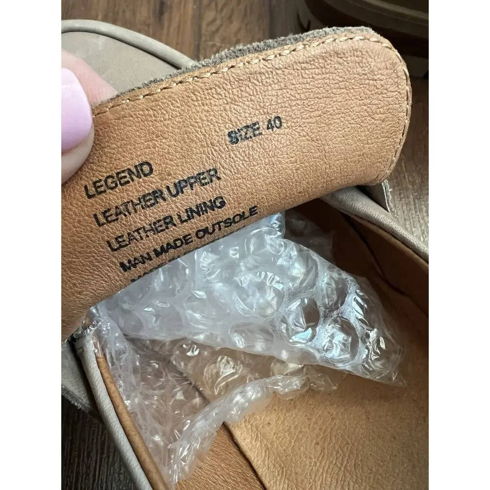 MIZ MOOZ Women's Legend Beige Antique Burnished Leather Lug Sole Loafer Shoes 40 - Picture 12 of 13